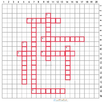 Imprimer la grille de mots croisés sur la préhistoire grille2