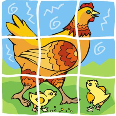 Réaliser un puzzle de poule pour les jeunes enfants