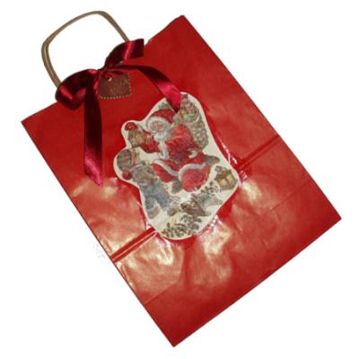 Décoration d'un sac é cadeau de Noël