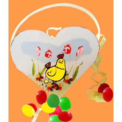 Panier coeur à oeufs de Pâques à imprimer et coller
