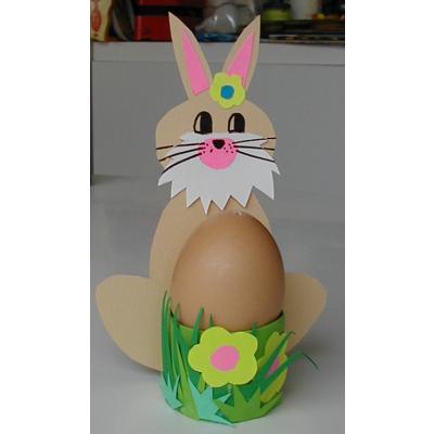 coquetier oeufs de Pâques lapin
