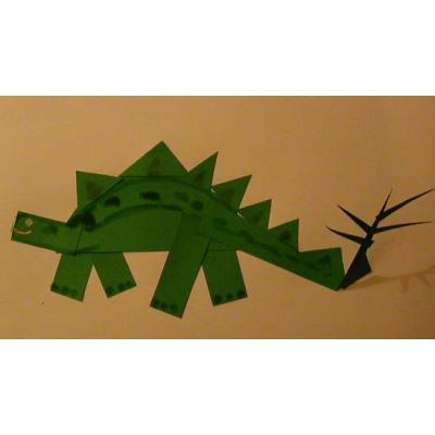 Réalisation d'un dinosaure en papier