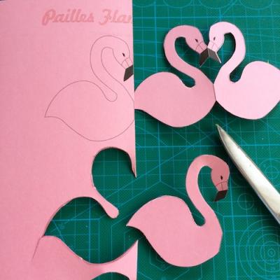 Découper les flamants roses