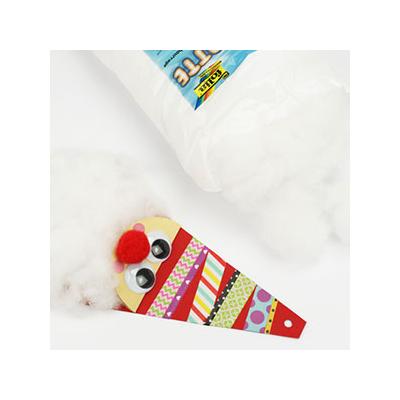 Coller du coton blanc pour faire la barbe :