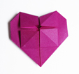 coeur en papier plié