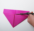 découper le surplus de papier