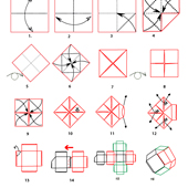 croquis du pliage de la boule