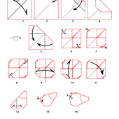 croquis pliage feuille