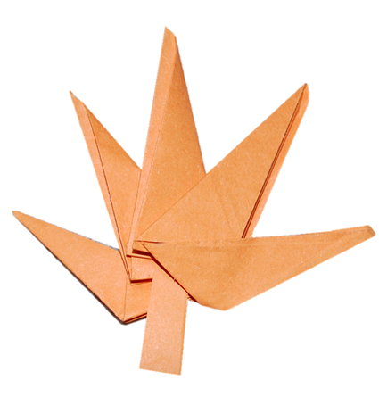 Pliage feuille origami