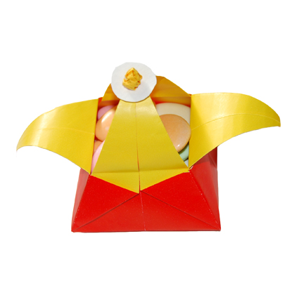 Panier à dragées origami