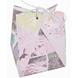 Pochette a dragees origami motif floral