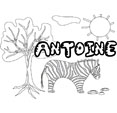 coloriage Antoine savane