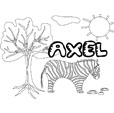 coloriage Axel savane