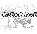 coloriage alexandre savane
