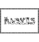 coloriage Alexis lettres monstocaps