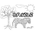 coloriage Basile savane