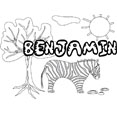 coloriage Benjamin savane