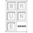 brune en lettres
