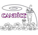 coloriage candice jardin fleuri