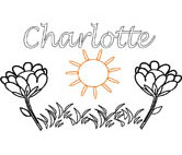 coloriage charlotte jardin fleuri