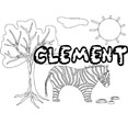 coloriage Clement savane