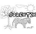 coloriage Corentin savane