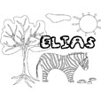 coloriage Elias savane