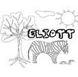 coloriage Eliott savane