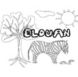coloriage Elouan savane
