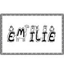 coloriage lettres de emilie