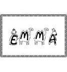 coloriage lettres de Emma