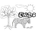 coloriage Enzo savane