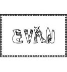 coloriage Evan monstre