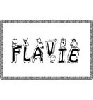 coloriage lettres de Flavie