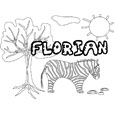 coloriage Florian savane