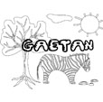 coloriage Gaetan savane