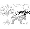 coloriage Hugo savane