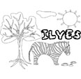 coloriage Ilyes savane