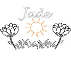 coloriage jade jardin fleuri
