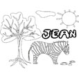 coloriage Jean savane
