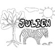 coloriage Julien savane
