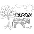 coloriage Kevin savane