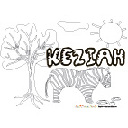 coloriage keziah savane