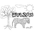 coloriage Kylian savane