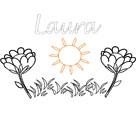 coloriage laura jardin fleuri