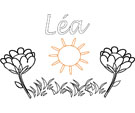 coloriage lea jardin fleuri