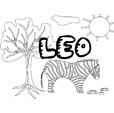 coloriage Leo savane