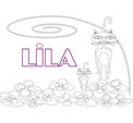 coloriage lila