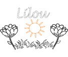 coloriage lilou jardin fleuri