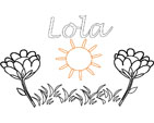 coloriage lola jardin fleuri